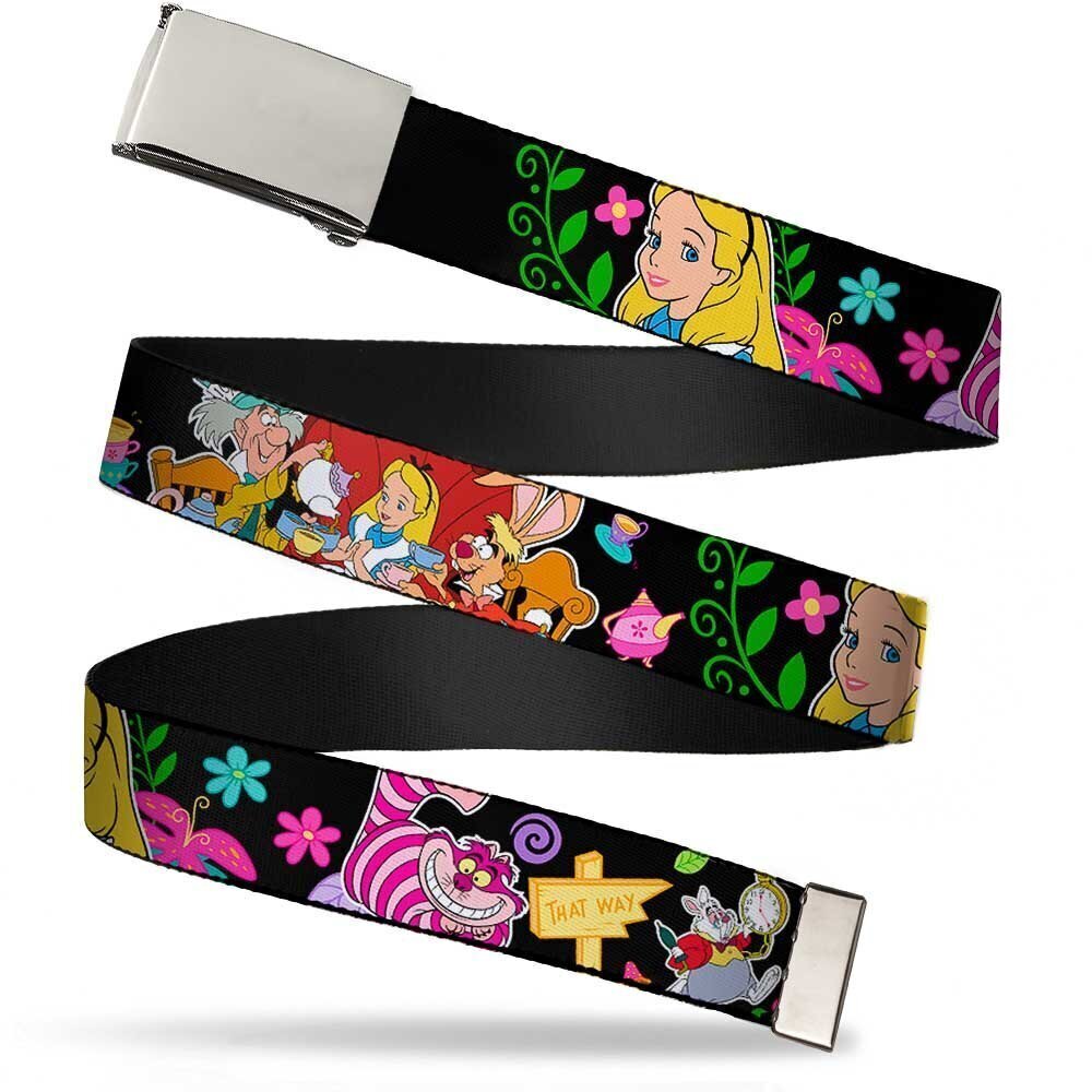 9517 boys Buckle-down Web - Alice in Wonderland 1.25" Wide Fits Up to 42"